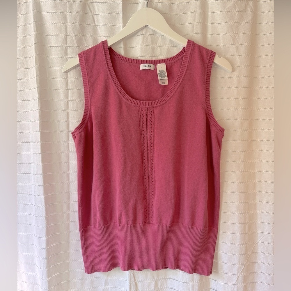 liz & co. Pink Cotton Women’s Retro Y2K Vest